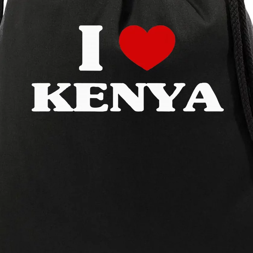 Kenya I Heart Kenya Souvenir Drawstring Bag