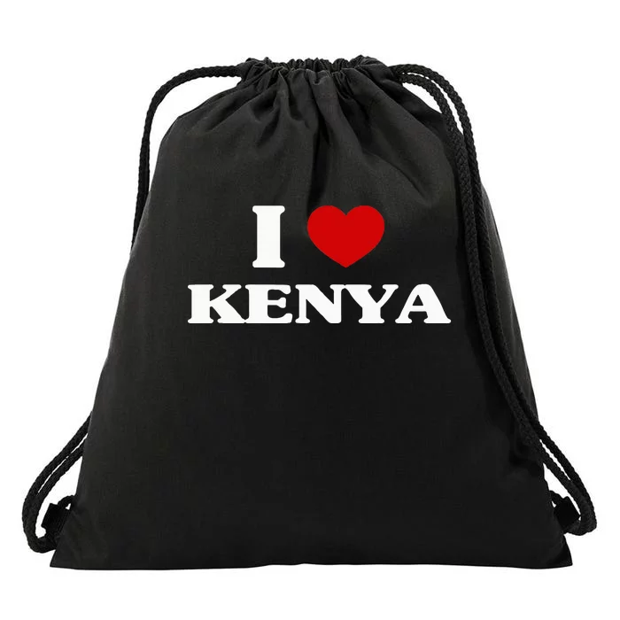 Kenya I Heart Kenya Souvenir Drawstring Bag