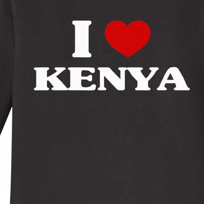 Kenya I Heart Kenya Souvenir Baby Long Sleeve Bodysuit