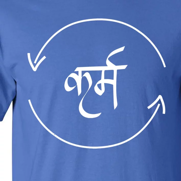 Karma In Hindi Cycle Of Life Spirituality Hindu Dharma Gift Tall T-Shirt