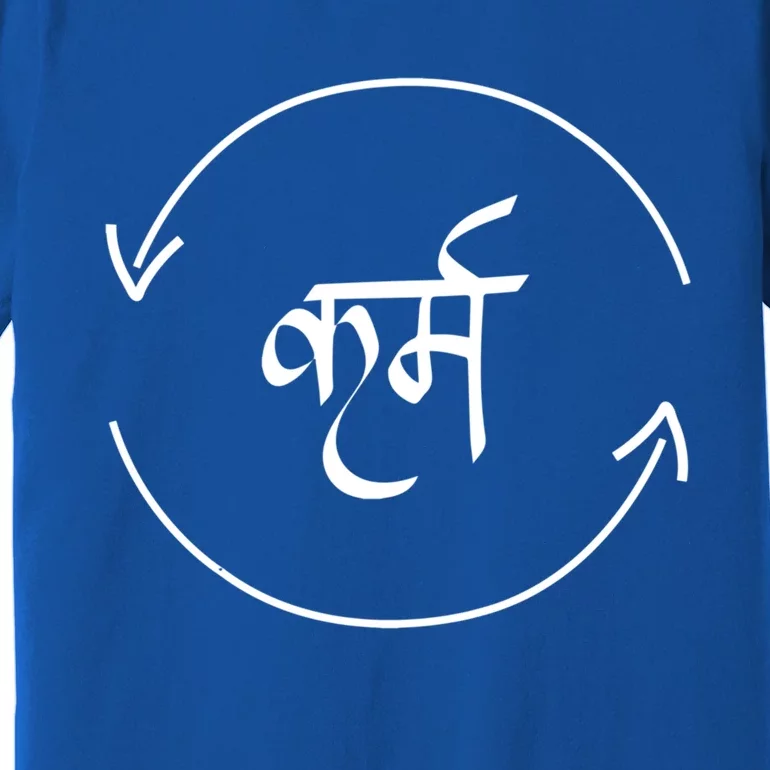 Karma In Hindi Cycle Of Life Spirituality Hindu Dharma Gift Premium T-Shirt