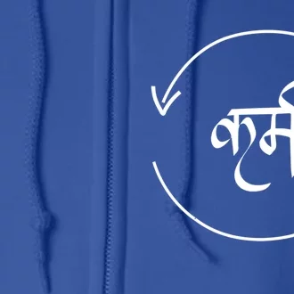 Karma In Hindi Cycle Of Life Spirituality Hindu Dharma Gift Full Zip Hoodie