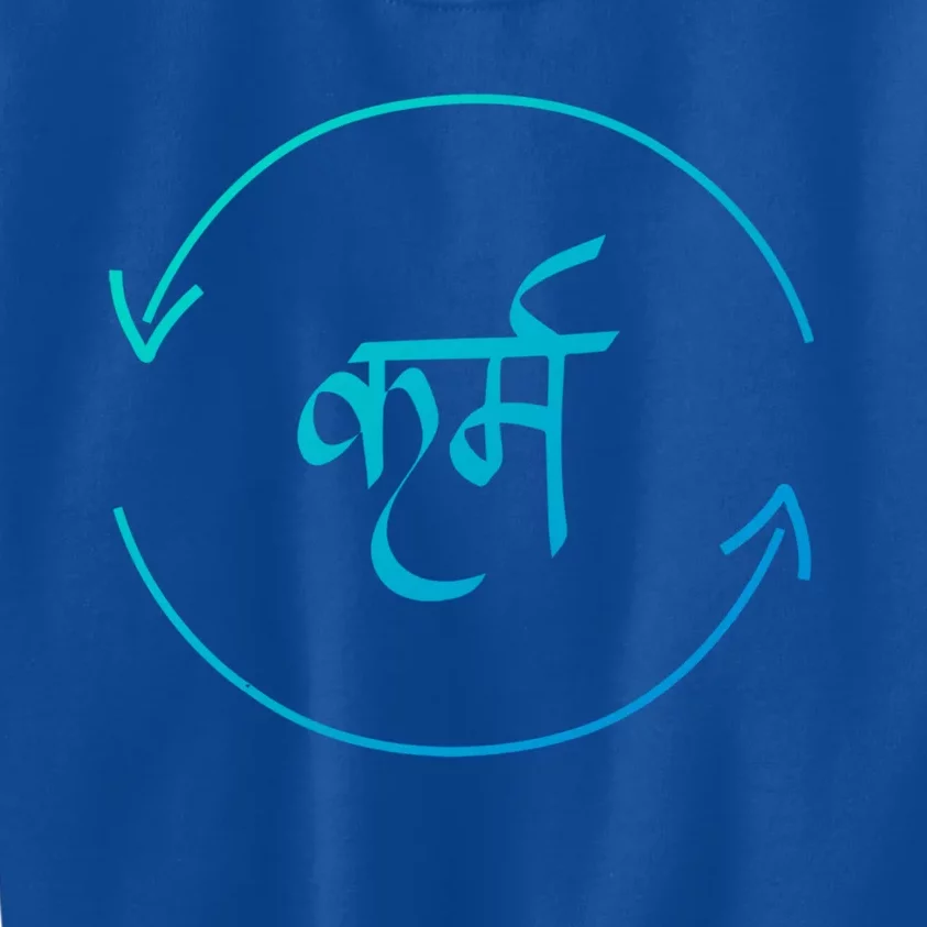 Karma In Hindi Cycle Of Life Spirituality Hindu Dharma Gift Kids Sweatshirt