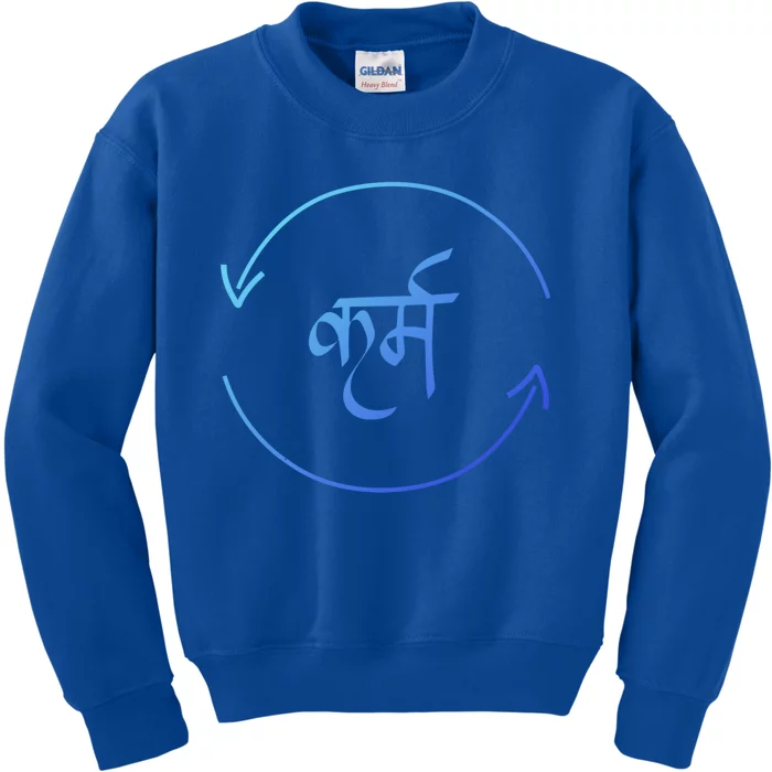 Karma In Hindi Cycle Of Life Spirituality Hindu Dharma Gift Kids Sweatshirt