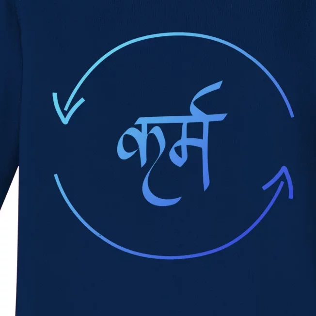 Karma In Hindi Cycle Of Life Spirituality Hindu Dharma Gift Baby Long Sleeve Bodysuit