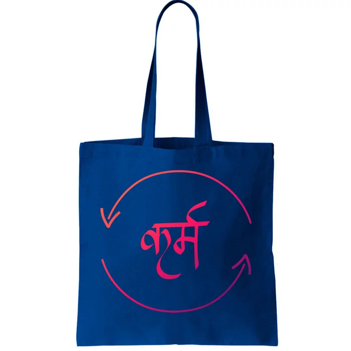 Karma In Hindi Cycle Of Life Spirituality Hindu Dharma Gift Tote Bag