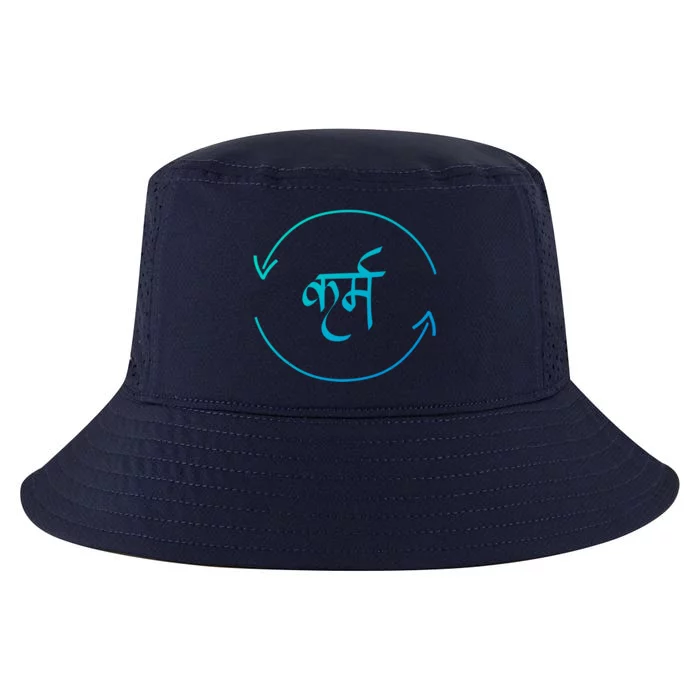 Karma In Hindi Cycle Of Life Spirituality Hindu Dharma Gift Cool Comfort Performance Bucket Hat