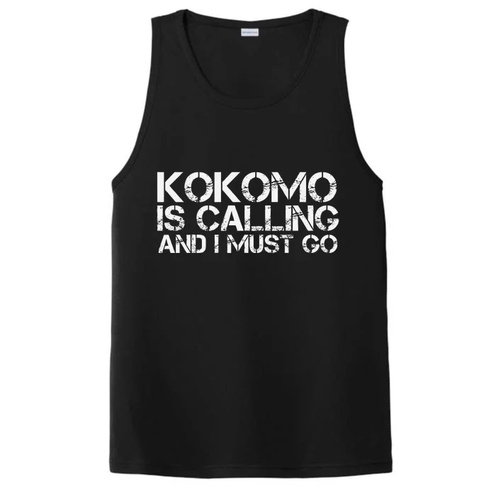 Kokomo In Indiana Funny City Trip Home Roots Usa Gift Performance Tank