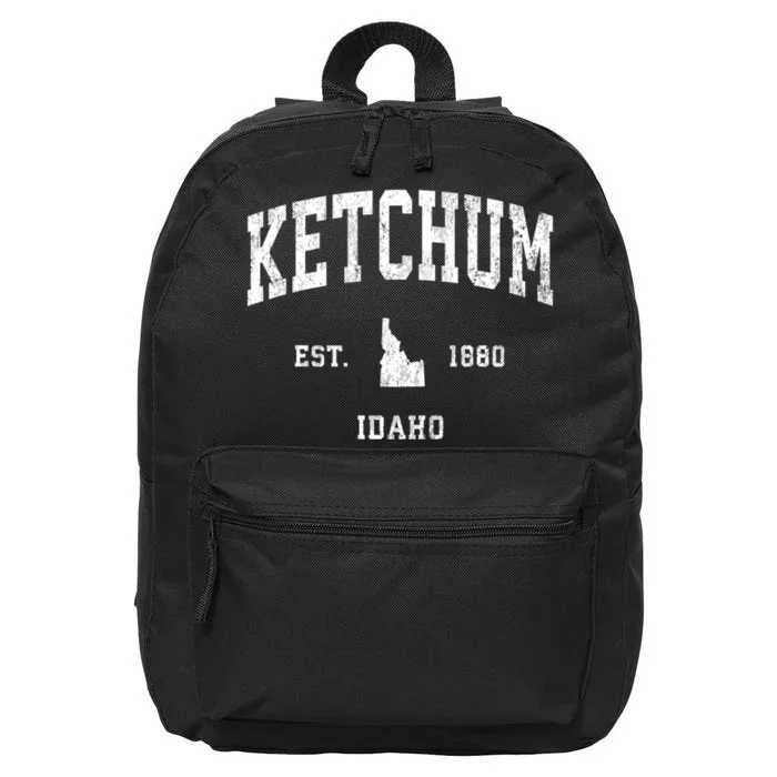 Ketchum Idaho Id Vintage Athletic Sports 16 in Basic Backpack