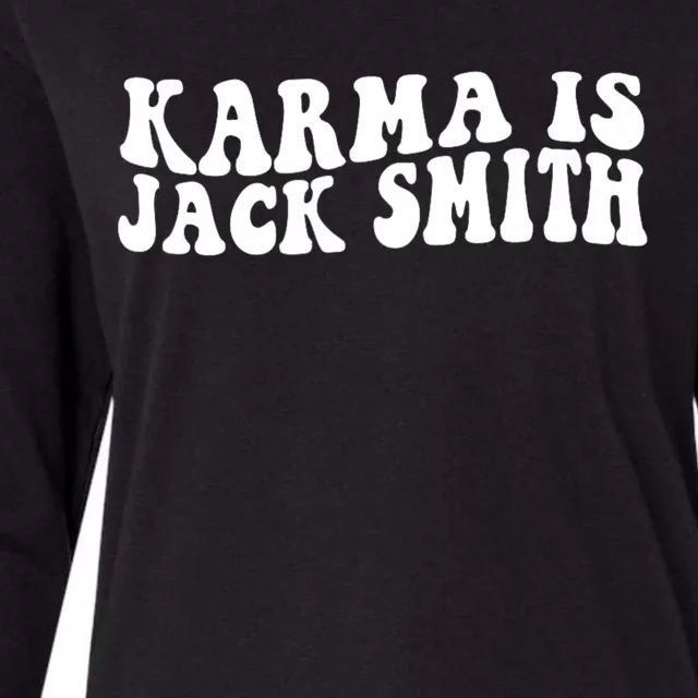 Karma Is Jack Smith Womens Cotton Relaxed Long Sleeve T-Shirt