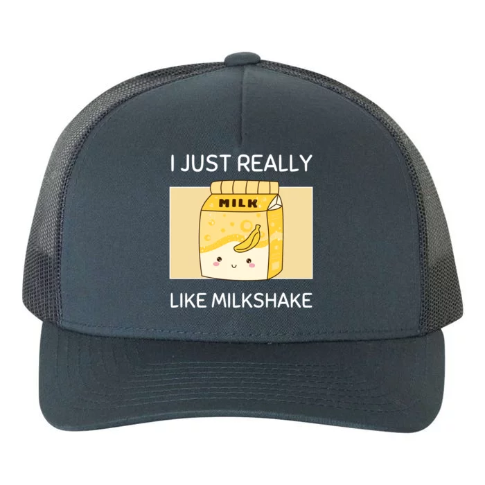 Kawaii I Just Really Like Banana Milkshake Kawaii Aesthetic Cute Gift Yupoong Adult 5-Panel Trucker Hat