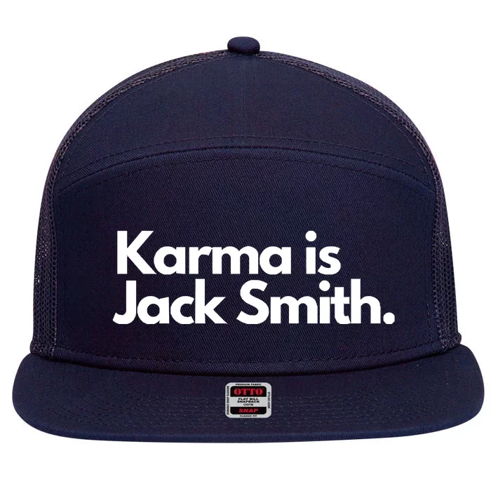 Karma Is Jack Smith 7 Panel Mesh Trucker Snapback Hat