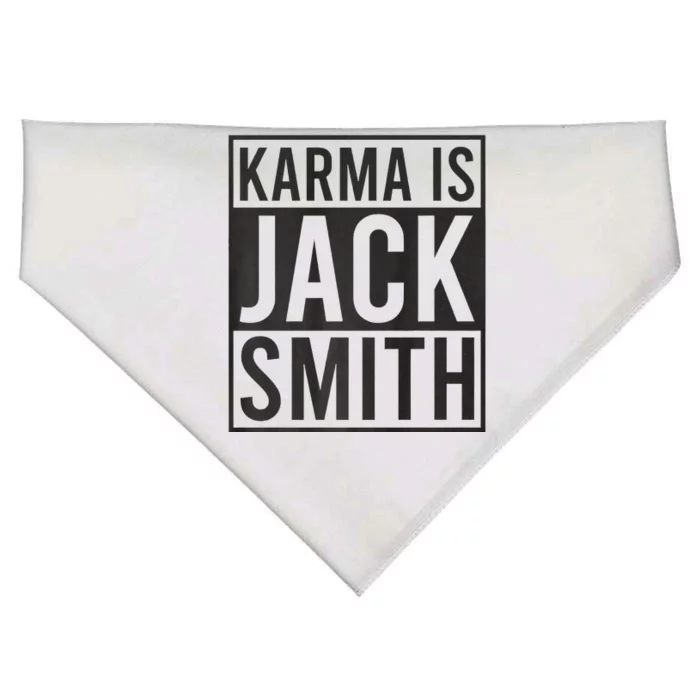 Karma Is Jack Smith Funny Democratic Political Summer USA-Made Doggie Bandana