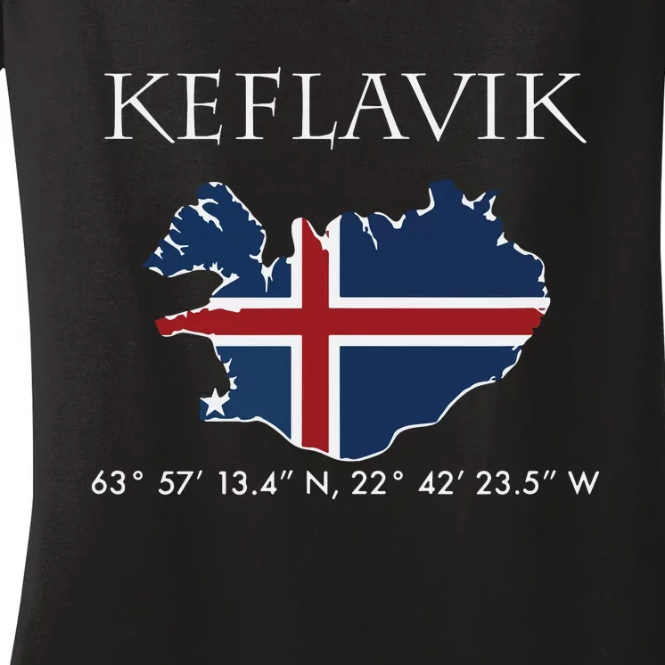 Keflavik Iceland Women's V-Neck T-Shirt