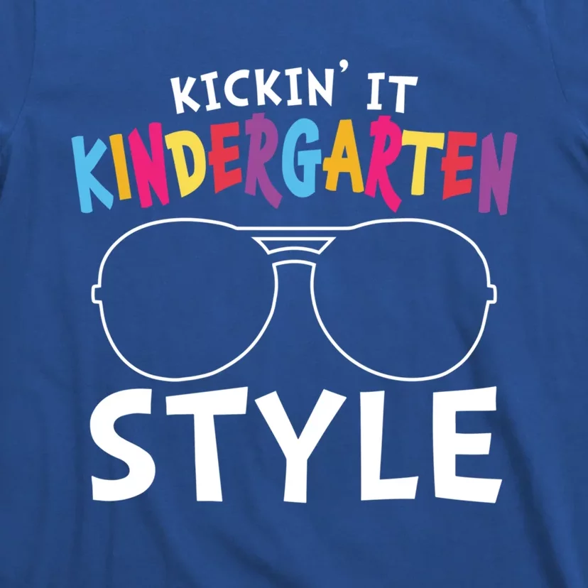 Kickin It Kindergarten Style Cute Kindergarten Funny Gift T-Shirt