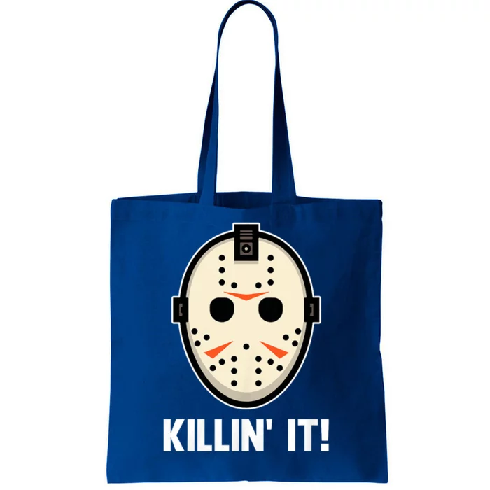 Killin It Lazy Diy Halloween Costume Funny Horror Movie Tote Bag