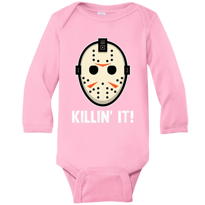 Killin It Lazy Diy Halloween Costume Funny Horror Movie Baby Long Sleeve Bodysuit