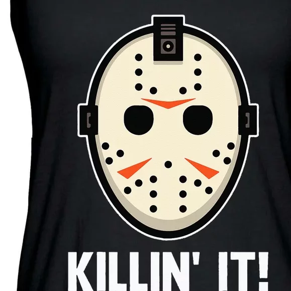 Killin It Lazy DIY Halloween Costume Funny Horror Movie Ladies Essential Flowy Tank