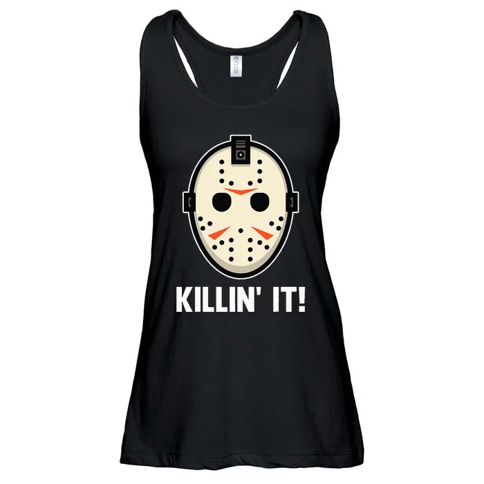 Killin It Lazy DIY Halloween Costume Funny Horror Movie Ladies Essential Flowy Tank