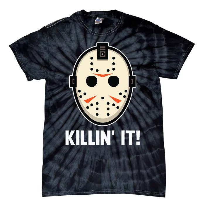 Killin It Lazy DIY Halloween Costume Funny Horror Movie Tie-Dye T-Shirt