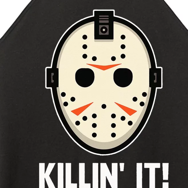 Killin It Lazy DIY Halloween Costume Funny Horror Movie Women’s Perfect Tri Rocker Tank