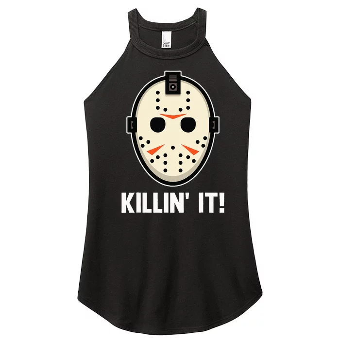 Killin It Lazy DIY Halloween Costume Funny Horror Movie Women’s Perfect Tri Rocker Tank