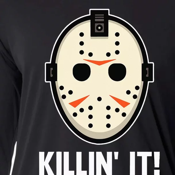 Killin It Lazy DIY Halloween Costume Funny Horror Movie Cooling Performance Long Sleeve Crew