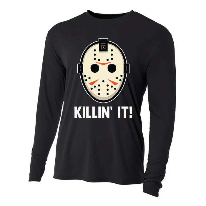 Killin It Lazy DIY Halloween Costume Funny Horror Movie Cooling Performance Long Sleeve Crew