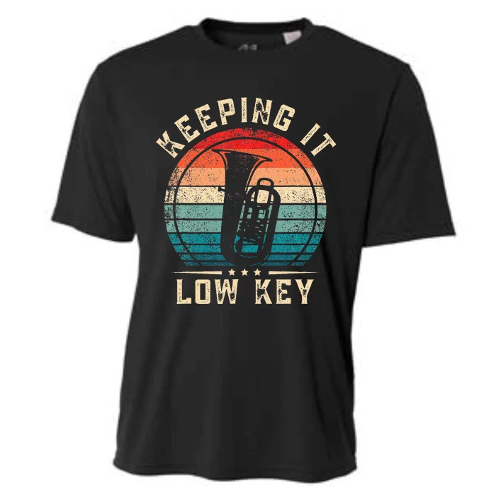 Keeping It Low Key Funny Tuba Cooling Performance Crew T-Shirt