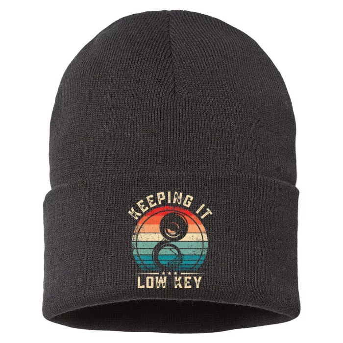 Keeping It Low Key Funny Sousaphone Sustainable Knit Beanie