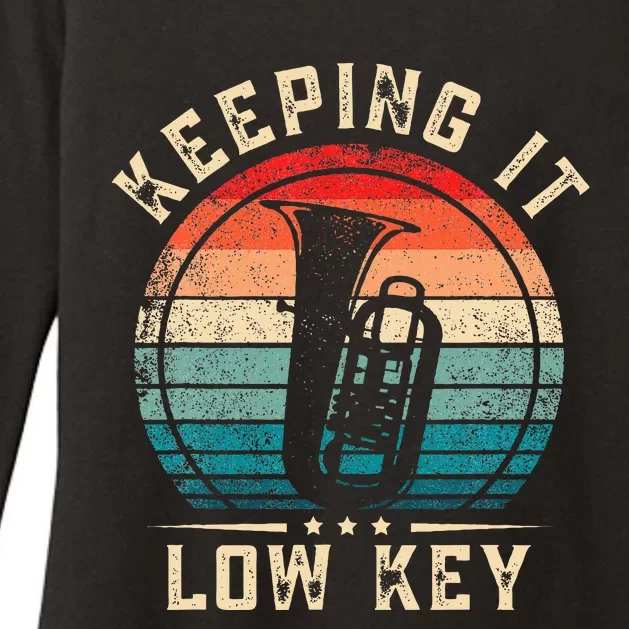 Keeping It Low Key Funny Tuba Womens CVC Long Sleeve Shirt