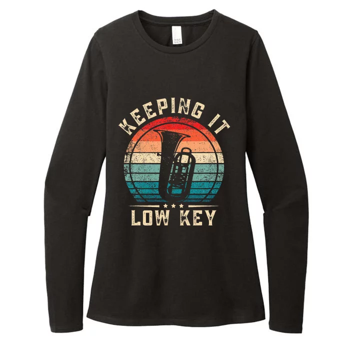 Keeping It Low Key Funny Tuba Womens CVC Long Sleeve Shirt