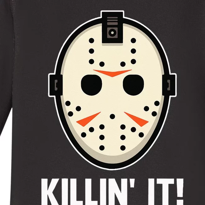 Killin It Lazy DIY Halloween Costume Funny Horror Movie Baby Long Sleeve Bodysuit