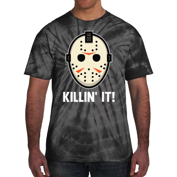 Killin It Lazy DIY Halloween Costume Funny Horror Movie Tie-Dye T-Shirt