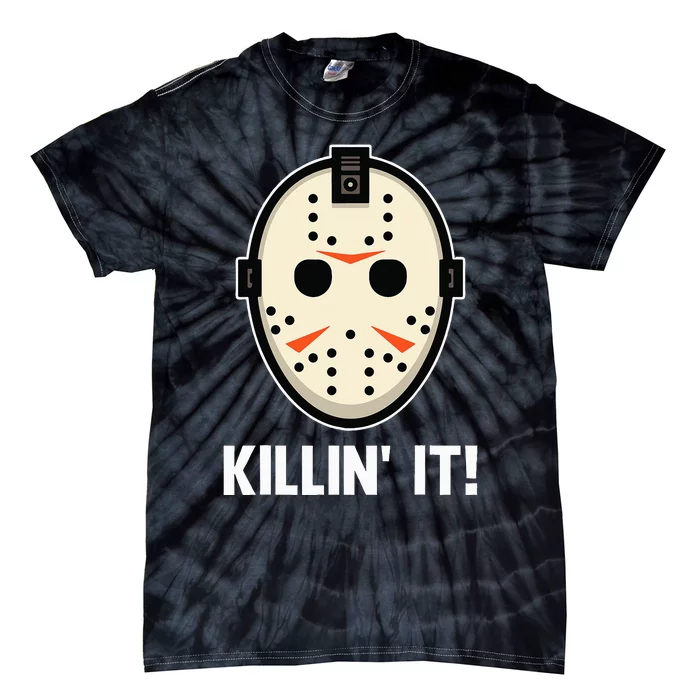 Killin It Lazy DIY Halloween Costume Funny Horror Movie Tie-Dye T-Shirt