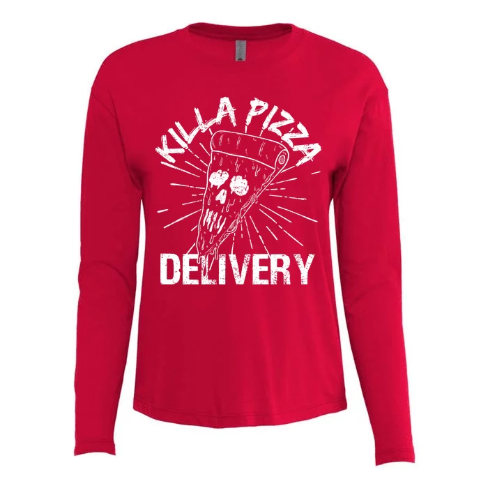 Killa Pizza Delivery Womens Cotton Relaxed Long Sleeve T-Shirt