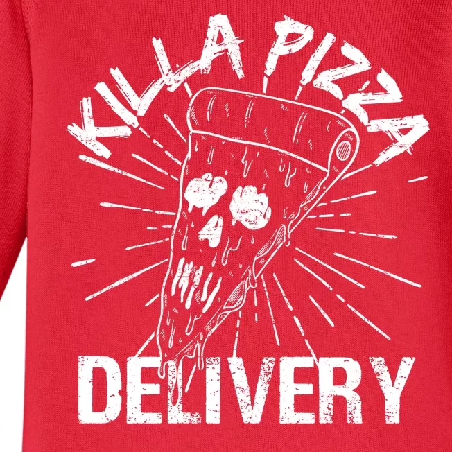 Killa Pizza Delivery Baby Long Sleeve Bodysuit