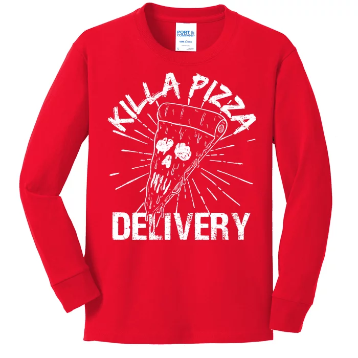 Killa Pizza Delivery Kids Long Sleeve Shirt