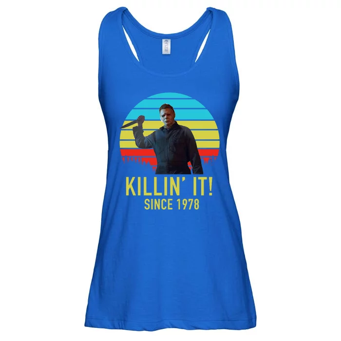 Killin' It Since 1978 Retro Horror Movie Ladies Essential Flowy Tank