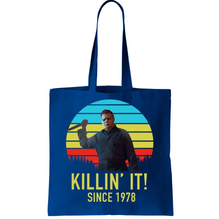 Killin' It Since 1978 Retro Horror Movie Tote Bag