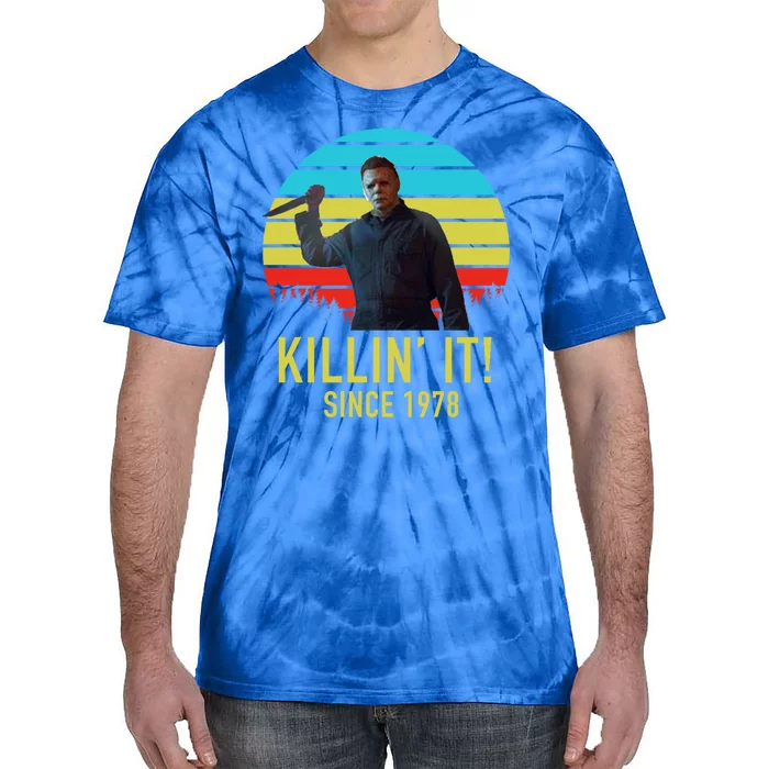 Killin' It Since 1978 Retro Horror Movie Tie-Dye T-Shirt