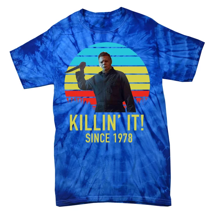 Killin' It Since 1978 Retro Horror Movie Tie-Dye T-Shirt