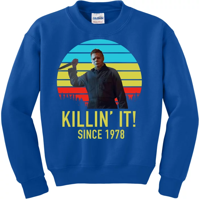 Killin' It Since 1978 Retro Horror Movie Kids Sweatshirt