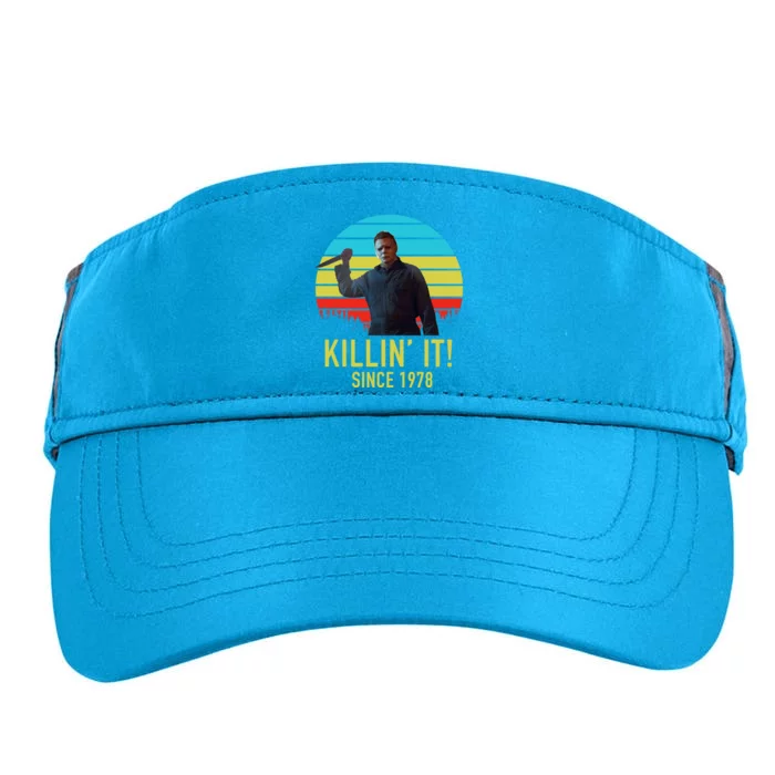 Killin' It Since 1978 Retro Horror Movie Adult Drive Performance Visor