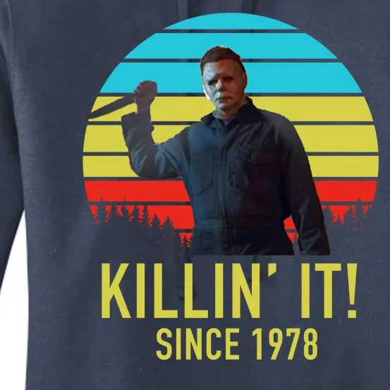 Killin' It Since 1978 Retro Horror Movie Women's Pullover Hoodie