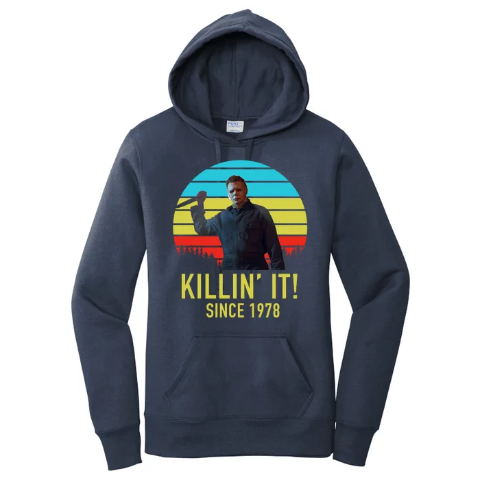 Killin' It Since 1978 Retro Horror Movie Women's Pullover Hoodie