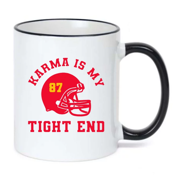 Karma Is My Tight End American Football Black Color Changing Mug