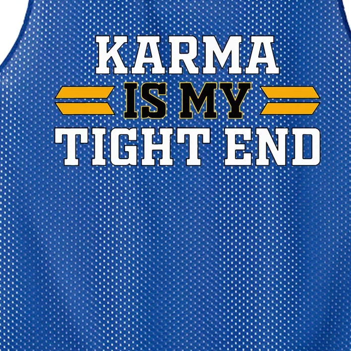 Karma is My Tight End Mesh Reversible Basketball Jersey Tank