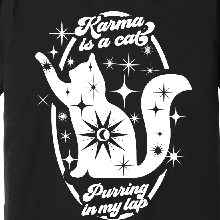 Karma Is My Boyfriend Me And Karma Vibe Like That Cat Lover Premium T-Shirt