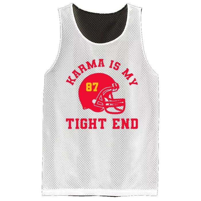 Karma Is My Tight End American Football Mesh Reversible Basketball Jersey Tank